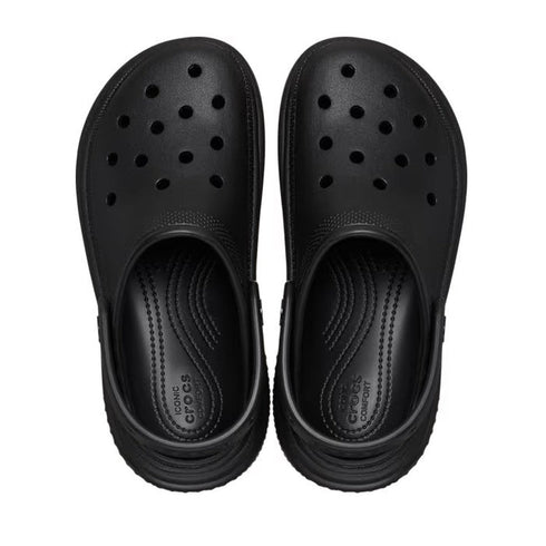 Crocs Stomp Classic  Clog Adults Black Platform CLEARANCE
